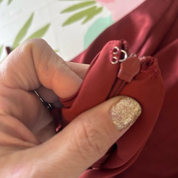 Nine W. small spaghetti, tie strap dress with ruffle hem - Picture 7 of 9